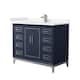 Option Dark Blue / Carrara Cultured Marble Top / Brushed