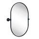 preview thumbnail 23 of 24, TEHOME Elysian Farmhouse Oval Pivot Metal Wall Mirror - 20'' x 30'' Black