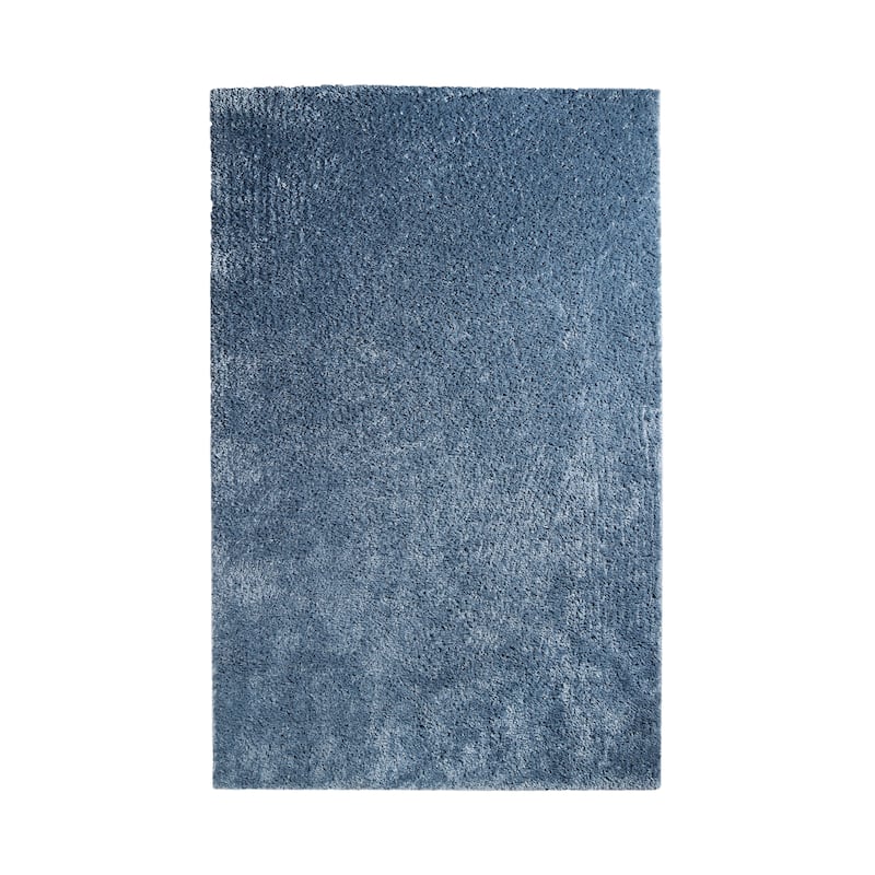 Superior Plush Shag Fuzzy Modern Solid Indoor Area Rug or Runner - 4' X 6' - Blue