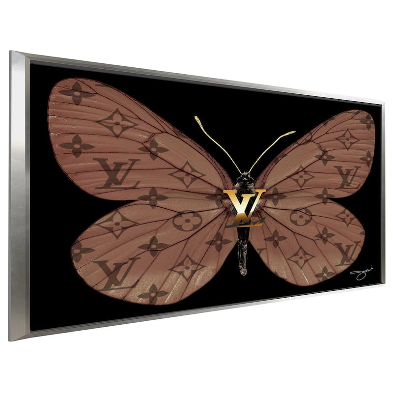 "Louis Vuitton Butterfly" by Jodi Print on Floating Canvas