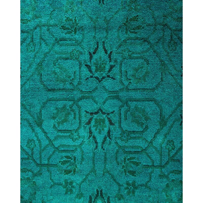 Contemporary Overdyed Wool Hand Knotted Runner - 2' 8" x 16' 1"