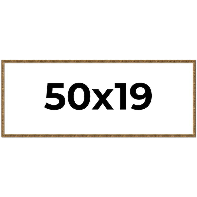 50x19 Frame Gold Solid Wood Picture Frame - Complete Modern Photo