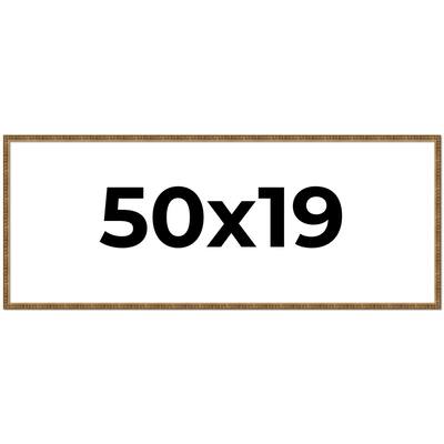 50x19 Frame Gold Solid Wood Picture Frame - Complete Modern Photo