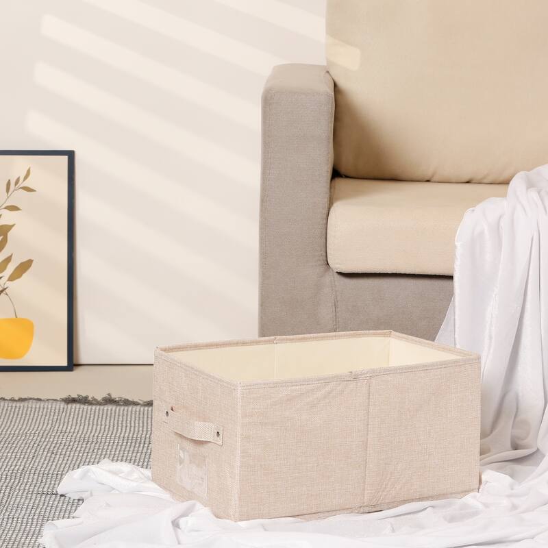 Storage Cube, Fabric Storage Bin with Handles for Shelves Closet, 1 Pack Foldable Storage Basket for Organizing Clothes Books