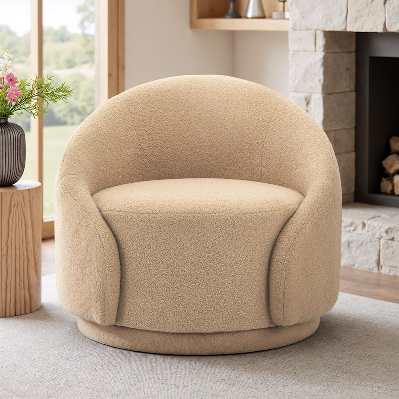 35" Wide 360-Degree Swivel Accent Barrel Chair