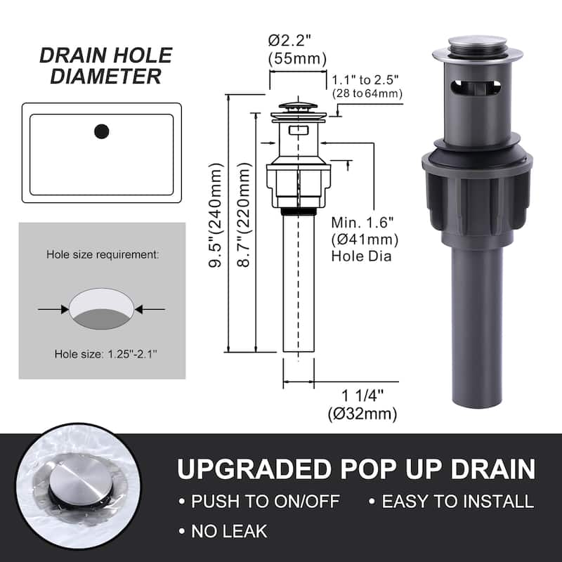 WOWOW 8 in. Widespread Double Handle Bathroom Faucet