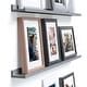 preview thumbnail 5 of 7, Wallniture Denver 46" Floating Shelves for Photo Display, Picture Ledge Shelf, Gray (Set of 2)