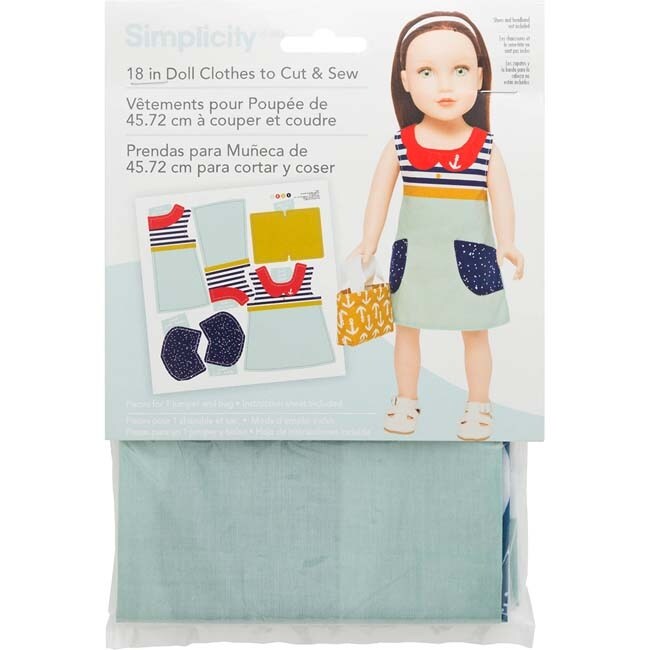 Shop Sailor Dress W Anchor Print Purse Simplicity 18 Doll