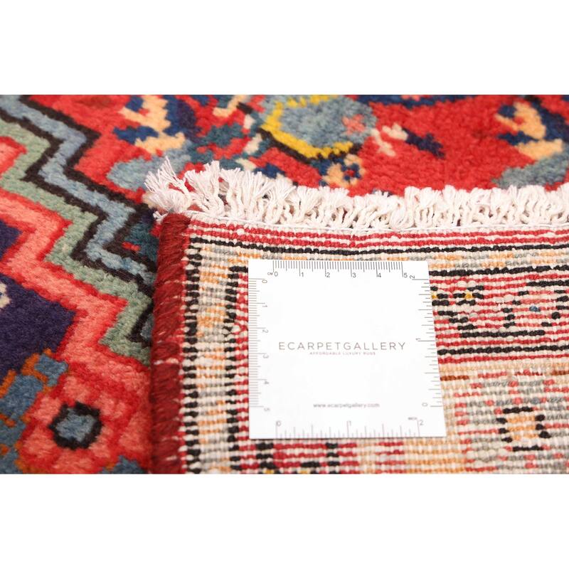 ECARPETGALLERY Hand-knotted Anatolian Vintage Navy, Red Wool Rug - 3'8 x 10'4