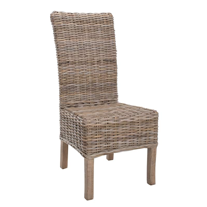 SAFAVIEH Sherryl Unfinished Natural Wicker Dining Chair (Set of 2) - 18.5" x 22.8" x 42.1" - 19Wx23Dx42H