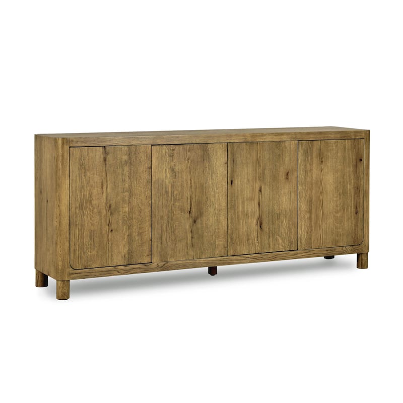 Classic Home Orlando 4-Door Oak Buffet - 80Wx22Dx33H