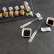preview thumbnail 3 of 2, French Home Chopsticks with Faux Ivory Handles, Ceramic Rests and Sauce Bowls, Set of 2 Pairs
