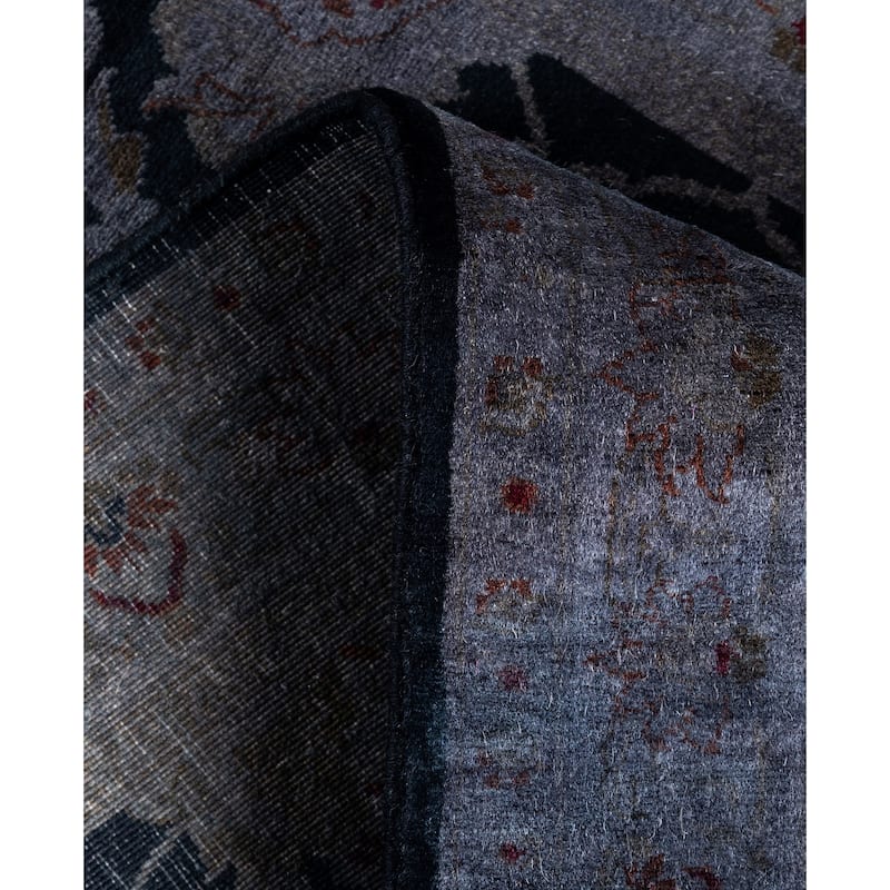 Overdyed One-of-a-Kind Hand-Knotted Area Rug - Black - 2' 7" x 16' 3"