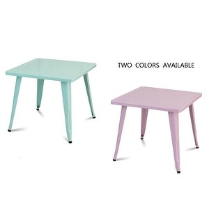 Costway Kids Steel 27'' Square Table Children Play Learn Activity