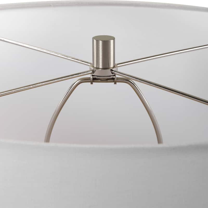 Uttermost Dribble White Glaze Table Lamp - 25.75" H X 19" W X 19" D