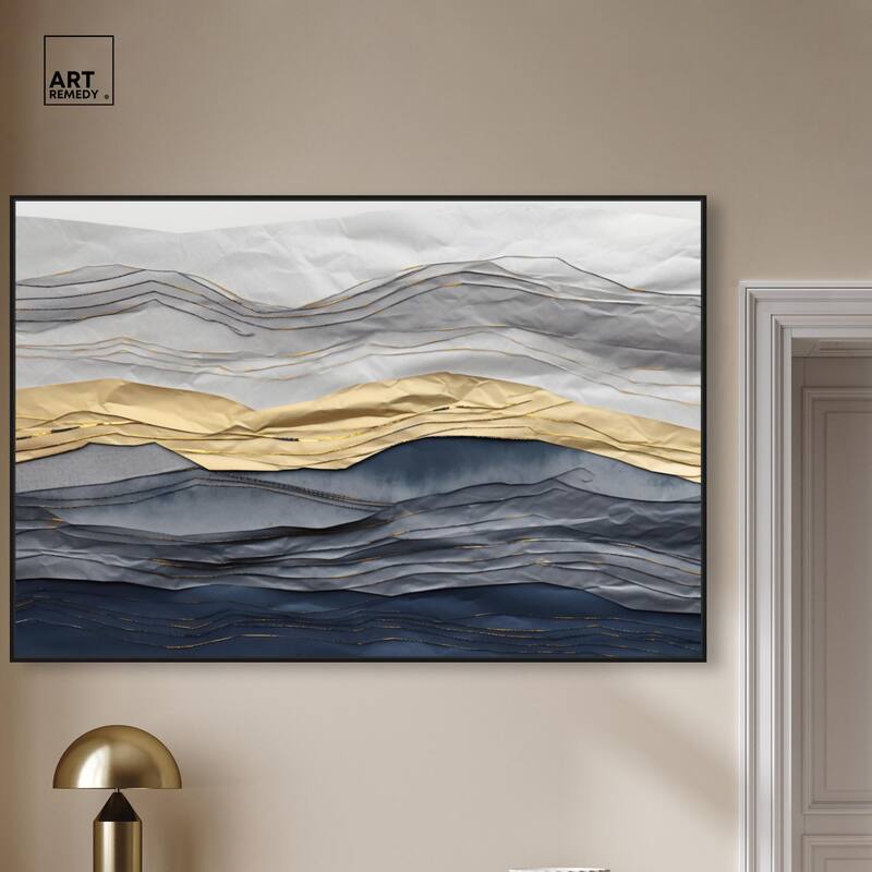Flowing Golden Tide Canvas by Art Remedy
