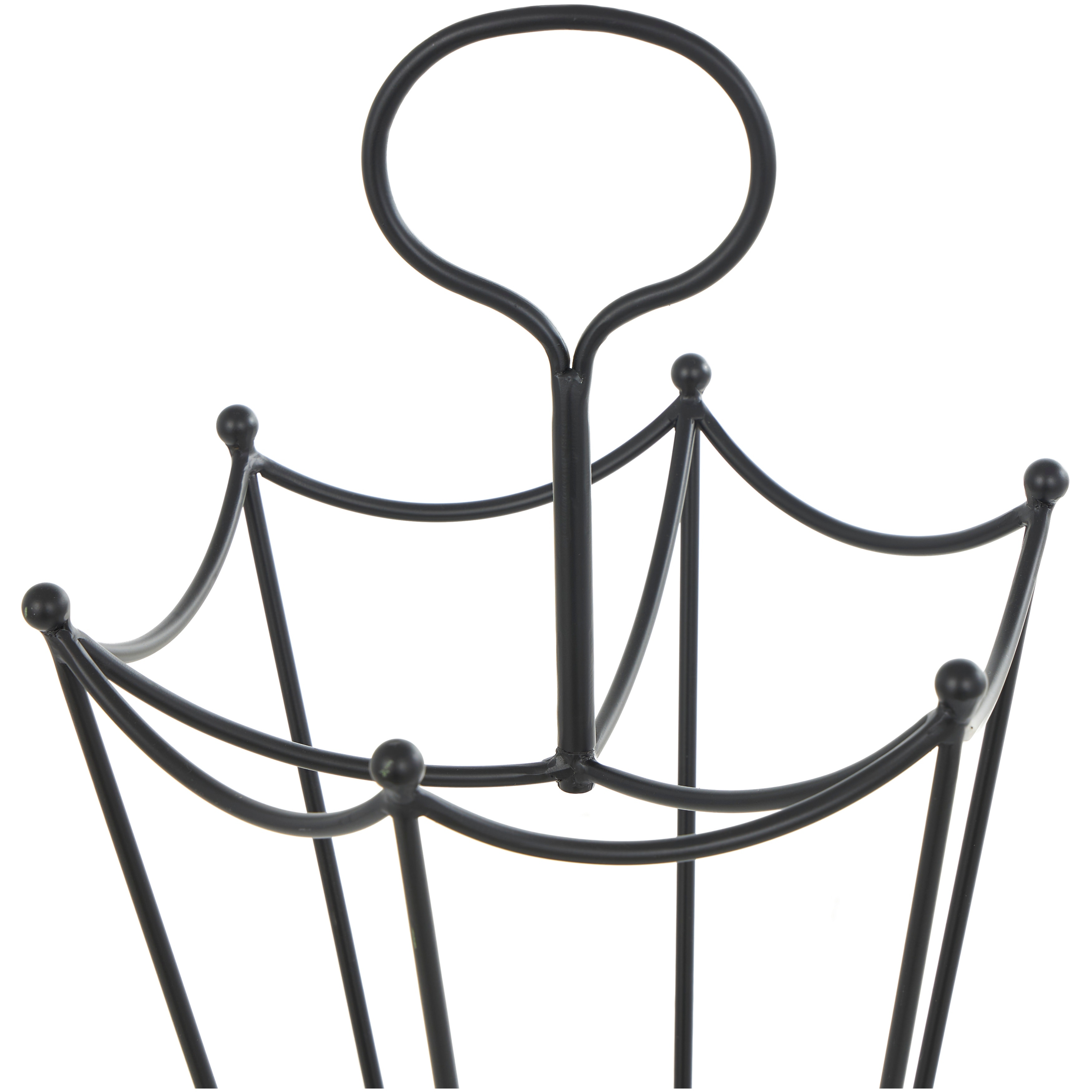 Black Metal Open Framed Umbrella Stand with Upside Down