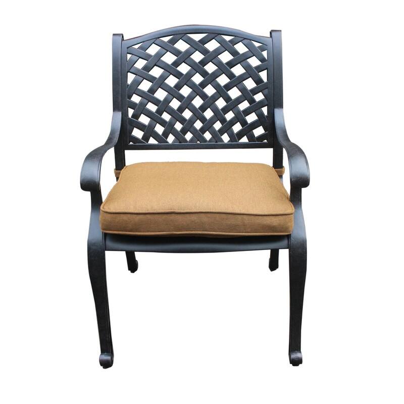 Ventura Cast Aluminum Dining Arm Chair with Cushion