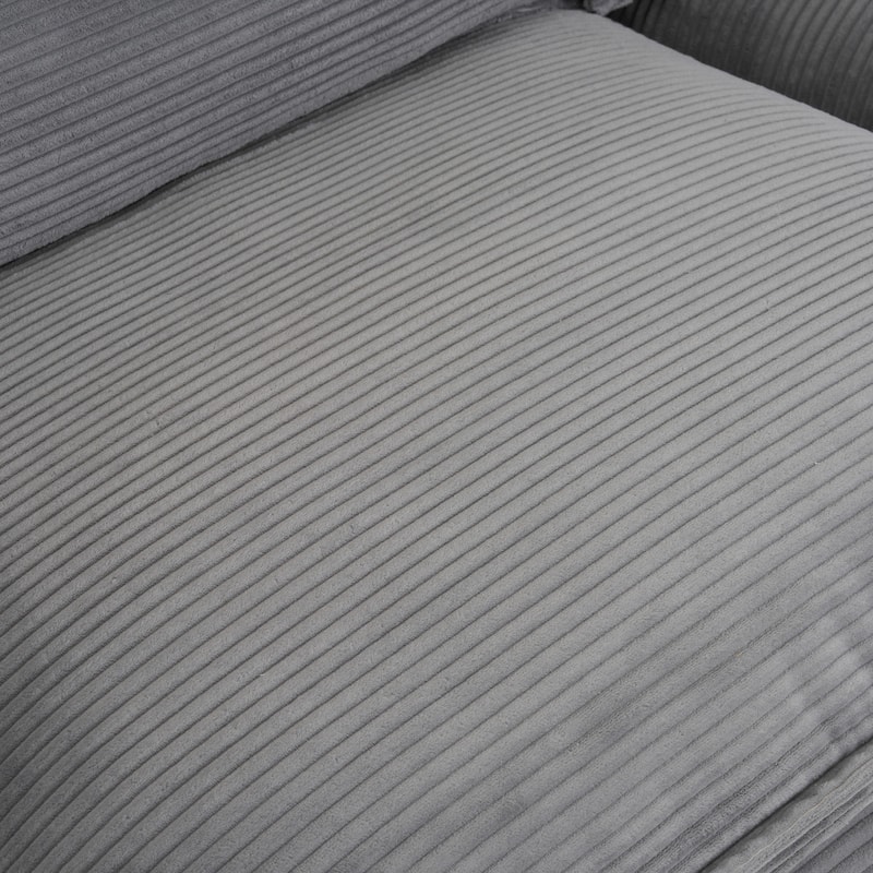 149.6" Corduroy U-Shaped Sectional Sofa with 2 Ottomans and Storage Pockets