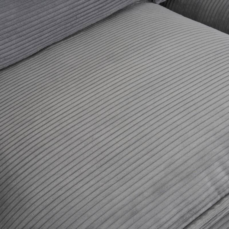 Corduroy Modular Sofa Couch, Upholstered Sleeper Recliner Sofa Couch with Side Storage Pockets and 3 Movable Ottomans