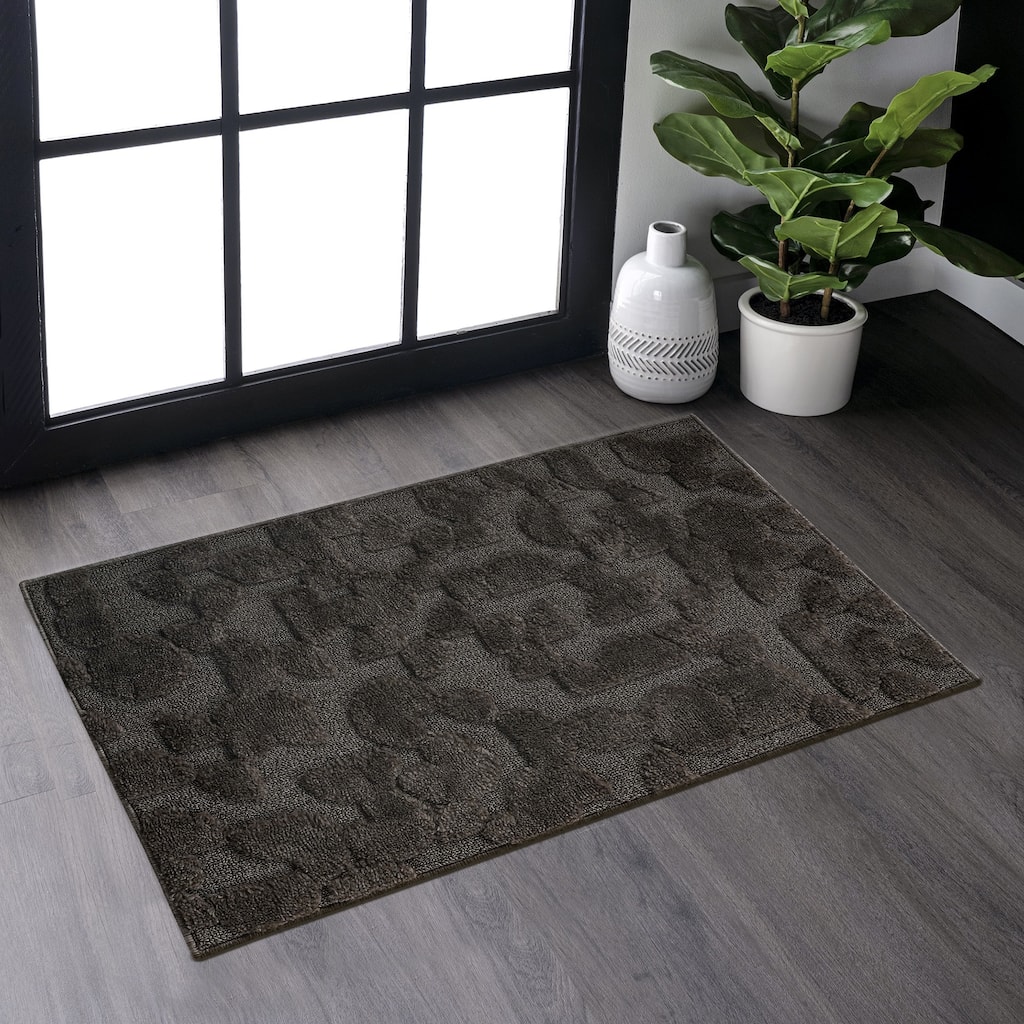 Roomfitters 2'x3' Machine Washable Boho Vintage Area Rug, Non-Slip Pet Friendly Indoor Living Room Decor Carpet - Brown
