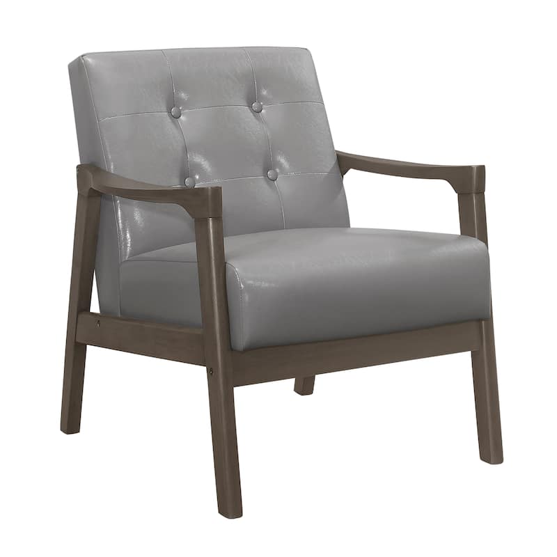 Rivulet Wood Arm Accent Chair - Gray