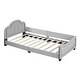 preview thumbnail 30 of 32, Low-Profile Platform Bed Grounded Bed in Velvet Frame