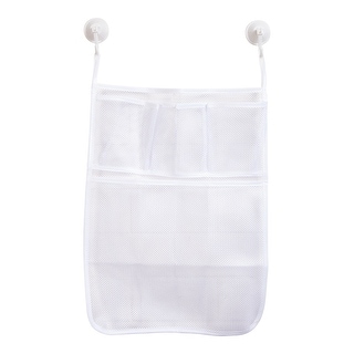 Kenney 4-Pocket Hanging Mesh Suction Shower Organization Caddy - White - 13" W x 17.5" H