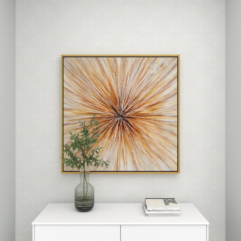 Canvas Radial Starburst Framed Wall Art