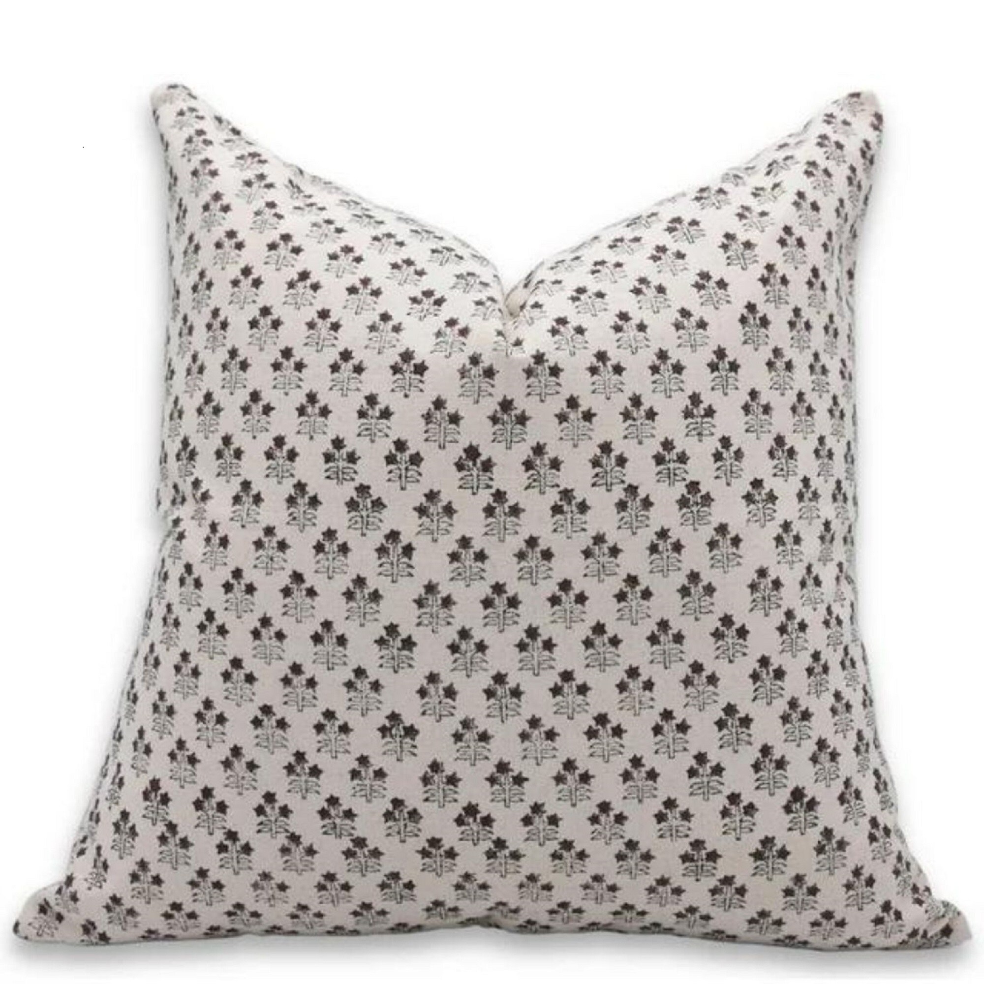 Fabdivine Floral Block Print 100% Cotton Pillow Cover Home Decor, Kesariya