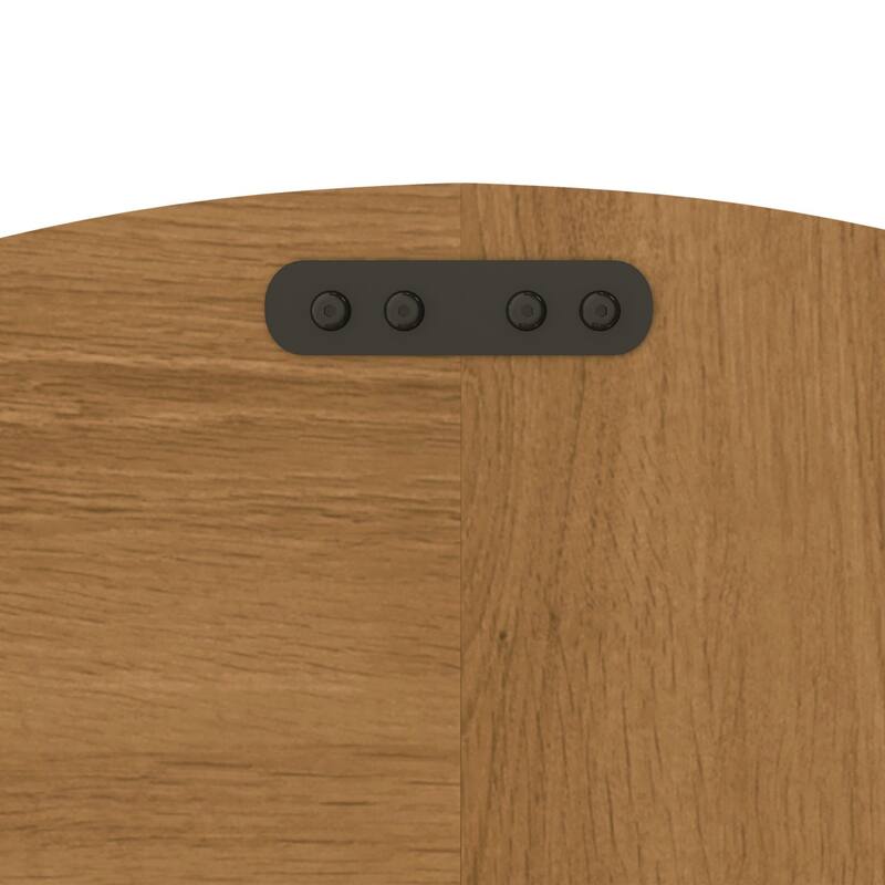 47.24" Farmhouse Round Wooden Dining Table with Oak Finish