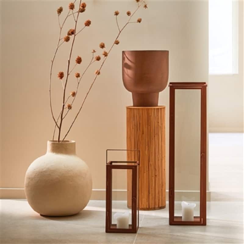 Asymmetric Neck Planter - 17.75" - Beige