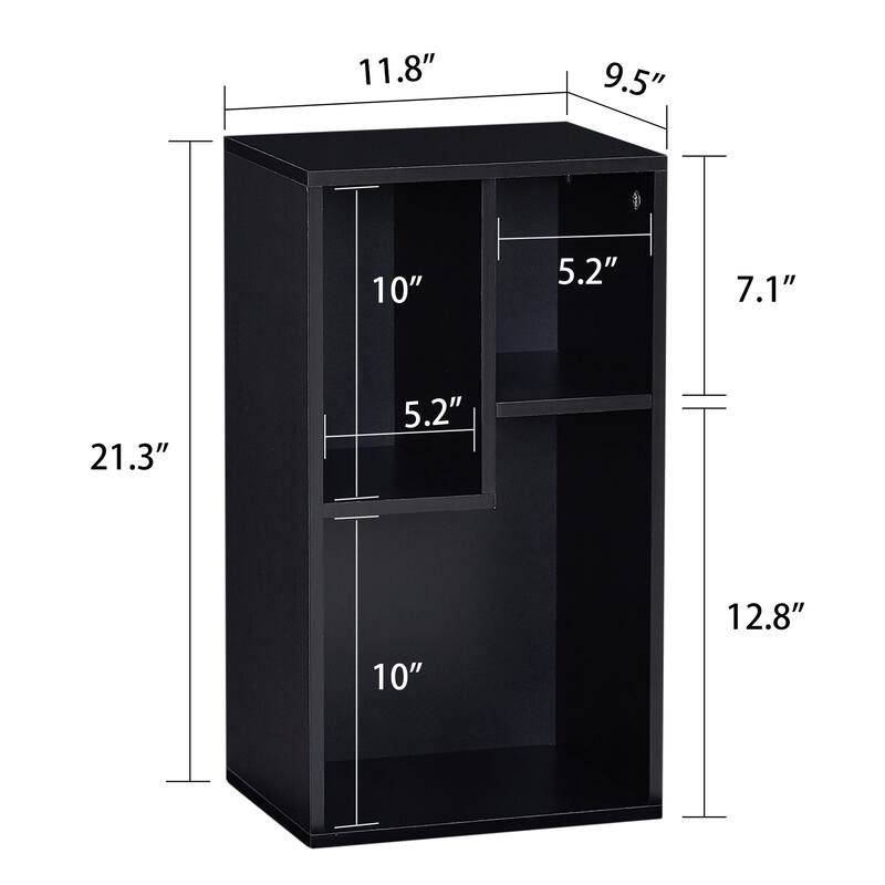 VECELO 2-Tier Bookcase and 3-Tier Bookcase set, Modern & Contemporary Wooden Bookshelf sets(set of 2)