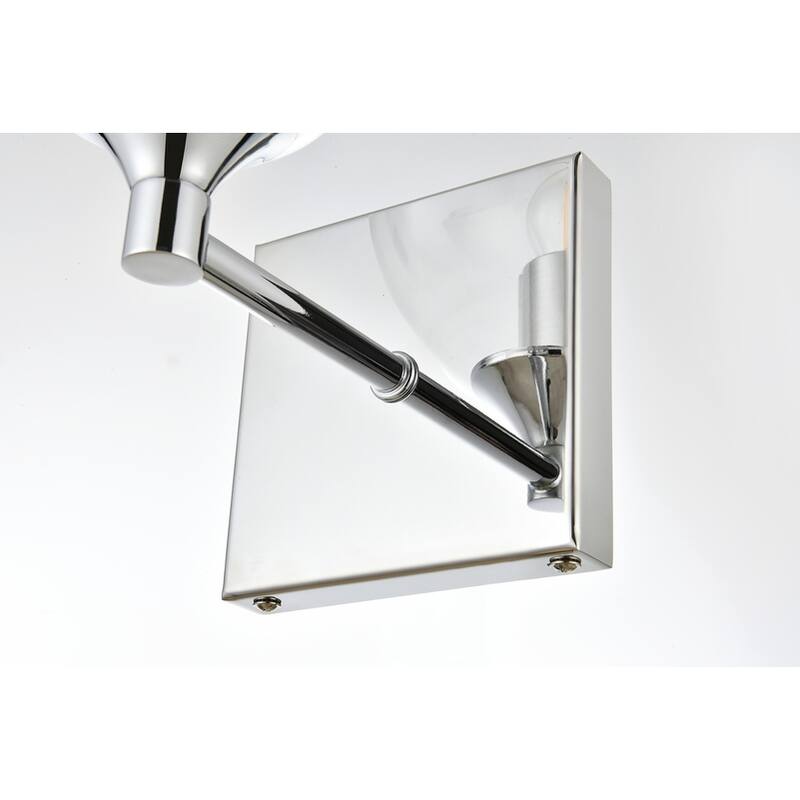 Felz 1 Light Black and Clear Bath Sconce