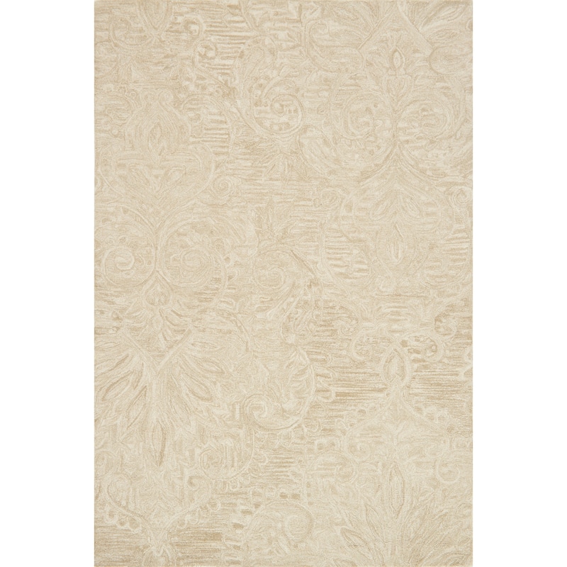 Alexander Home Opal Sand Hand-hooked 100% Wool Rug - 5' x 7'6" - Sand - Rectangle