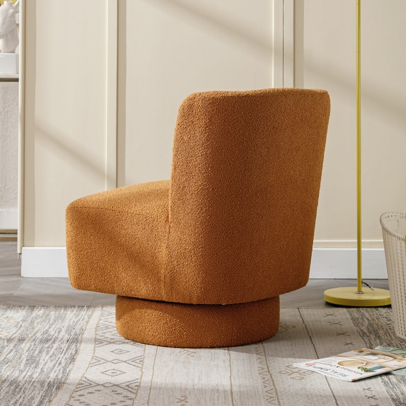 23.6"W Modern 360 Degree Swivel Accent Barrel Chair