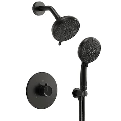 2-in-1 Shower Head and Handheld Combo with Solid Brass Valve