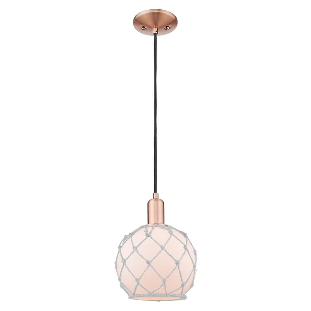 Innovations Lighting Endless Possibilities Arcadia - Farmhouse Rope - 1 Light 8" Cord Hung Mini Pendant