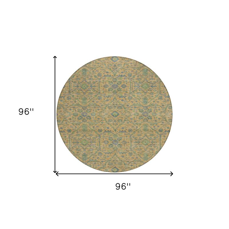 HomeRoots Floral Transitional Rectangle Outdoor Rug