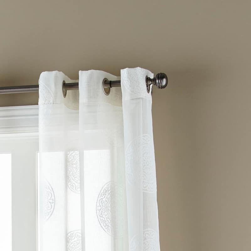 Nanshing Naomi Medallion Grommet-Top Curtain Panel Pair - 37" x 84"