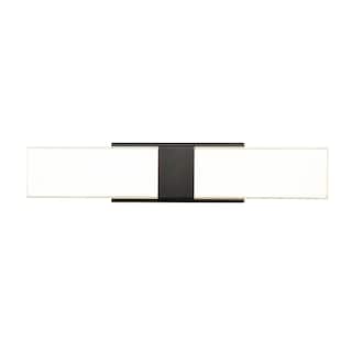 Reciprocate 25-inch Wide 2-Light Vanity Light in Matte Black - 25