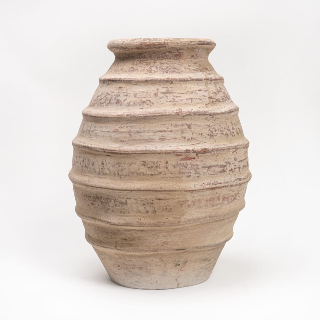 Artissance 19 in. H Off White Pottery Tribe Water Jar Large