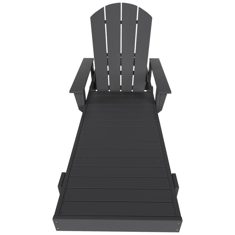 Polytrends Laguna Hdpe All Weather Outdoor Patio Pool Reclining Chaise Lounge With Arms And Wheels