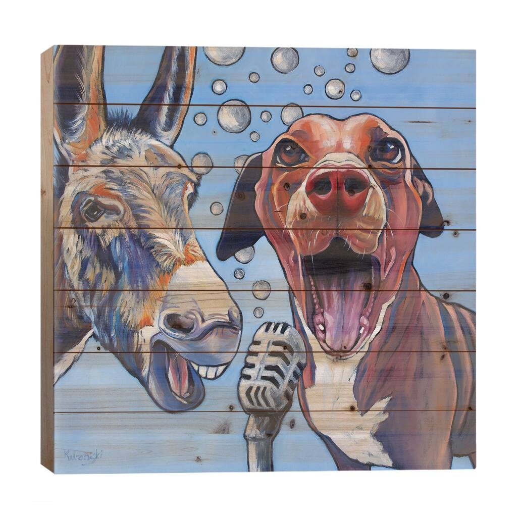 Harmony Print On Wood by Kathryn Wronski - Multi-Color