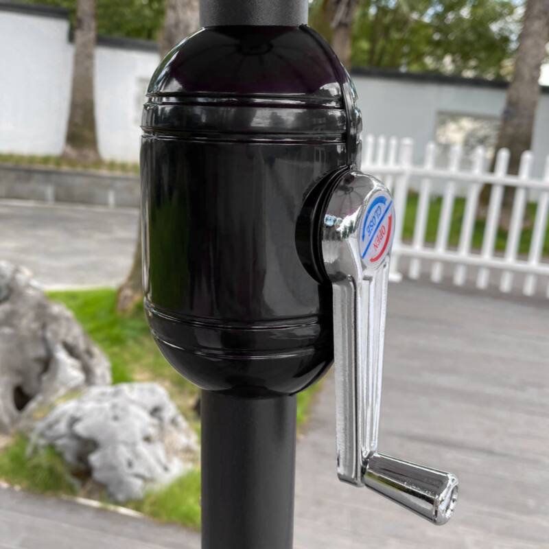 Outdoor Patio Umbrella 10 Ftx6.5 Ft Rectangular with Crank Weather Resistant UV Protection Water Repellent Durable 6 Sturdy Ribs