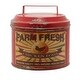 preview thumbnail 7 of 9, Red Tin Farmhouse Decorative Jar (Set of 3) - S/3 6", 8", 11"H