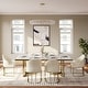 preview thumbnail 35 of 58, Modern Marble Dining Table with White Rectangular Tabletop Gold Stainless Legs, Dining Room Table