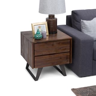 WYNDENHALL Mitchell WOOD and Metal 22 inch Wide Modern Industrial End Side Table