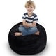 preview thumbnail 1 of 28, Cheer Collection Microplush Bean Bag and Stuffed Animal Storage Case Black