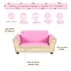 preview thumbnail 7 of 9, Kids Double Sofa with Ottoman-Pink - 32.5" x 16.5" x 16" (L x W x D)